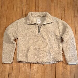 SO Cream Sherpa Half-Zip Pullover